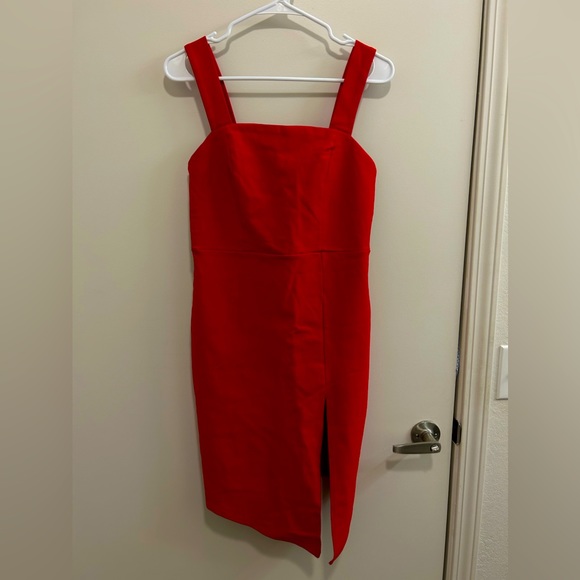 Trac Dresses & Skirts - 🍁NWT TRAC Red Mini Dress with a Slit